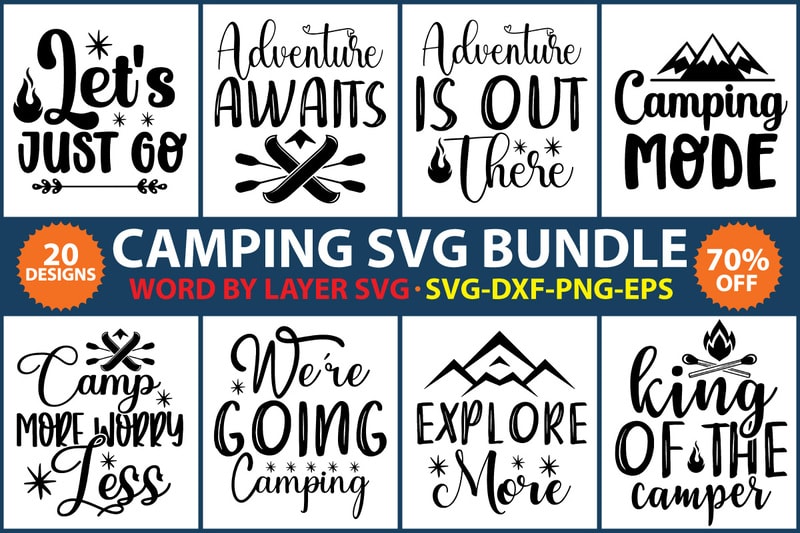 Camping SVG Bundle vol.5 - Buy t-shirt designs