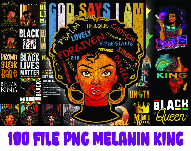 Bundle 100 Melanin King Png, Educated Black King Png, Black King Definition Png, Black Father Matter Support Black Dad Png, Digital Download 990964723