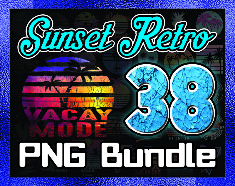 Bundle 38 Sunset Retro Png, Retro 1980s 1990s Png, Vintage Retro Sunrise Palm Trees png, Retro 1980s 1990s Png, Summer Holiday,Adventure png 996952859