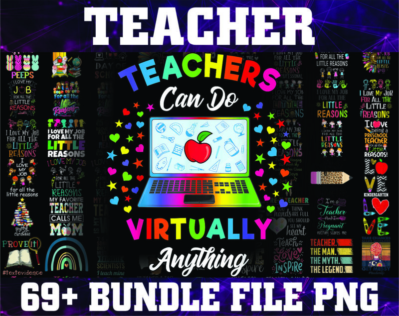 1a 69+ Teacher PNG Bundle, 100 Days Of School PNG, Peace Love Art File, Virtual Teacher, Black Teacher Matter, Love Teacher png 924515560