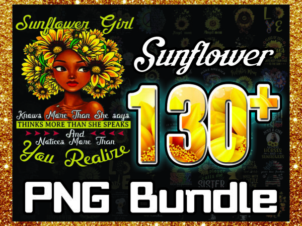 1 bundle 130+ png sunflower, bundle sundflower design for sublimation print png, mother’s day png, digital png, instant download 1000395506