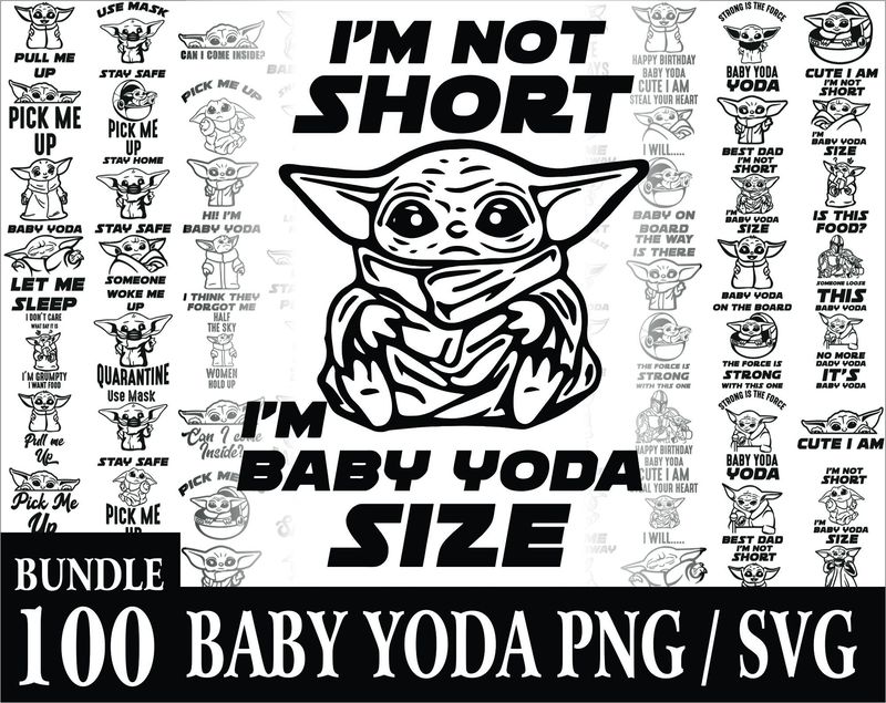 Cute Baby Yoda with Cup: Free PNG Sticker Download