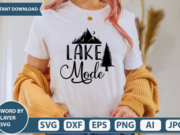 Lake mode svg, cut file, silhouette, cricut,vector design