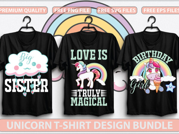 Unicorn t-shirt design bundle