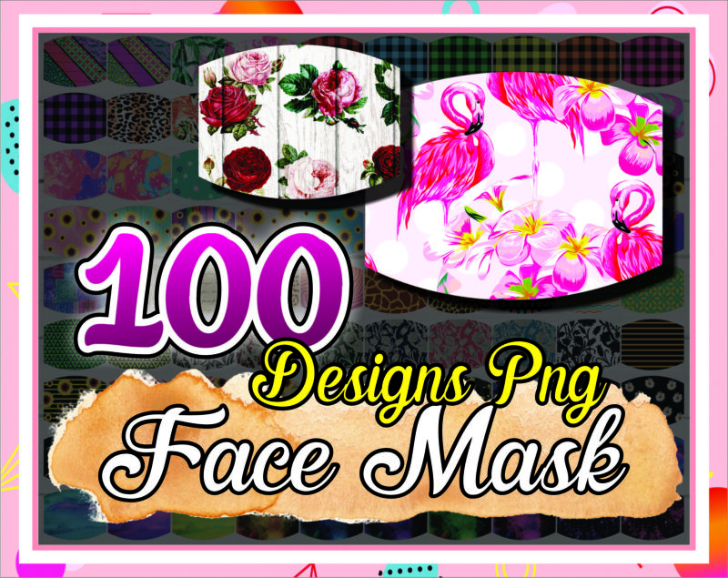 Combo 100 Face Mask Designs, HUGE Bundle Pack, Mask Design, Sublimation Face Masks, Mask Artwork, PNG Face Mask Pack, Digital Download 970449634