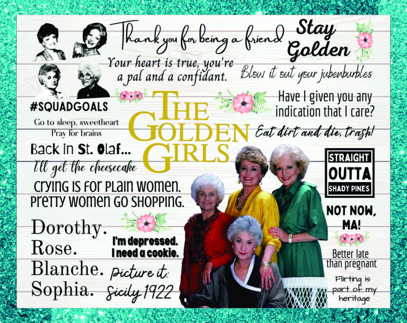 Golden Girls Fan Sheet, Waterslide Sheet, Collage, PNG Sublimation, Digital File, Digital Download 971101672