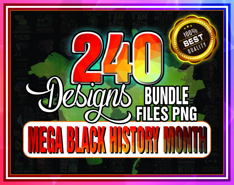 240 Designs Mega Black History Month, I Am Black Women PNG, Black Queen, Black Girl Magic, Afro Hair Clipart, Black Pride, Digital Download 975727699