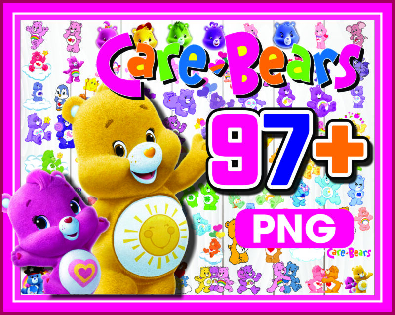 97 Care Bears ClipArt- PNG Images 300dpi Digital, Clip Art, Instant Download, Graphics Transparent Background Scrapbook 980324195