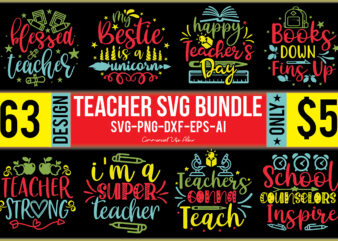 Teacher SVG Bundle t shirt designs for sale