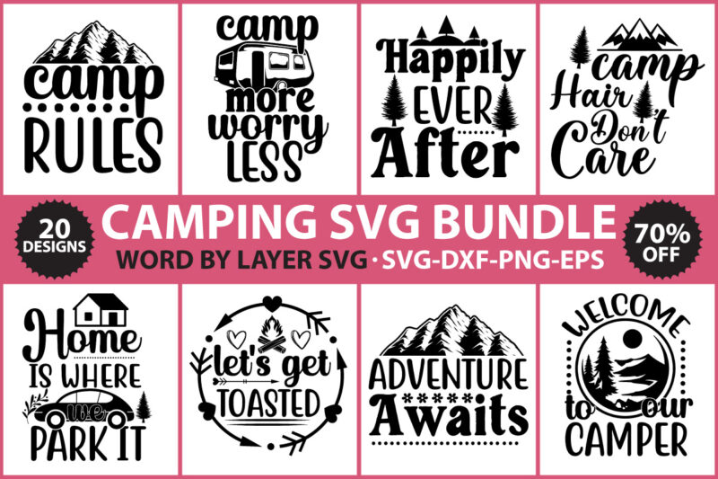 Camping SVG Bundle vol.6