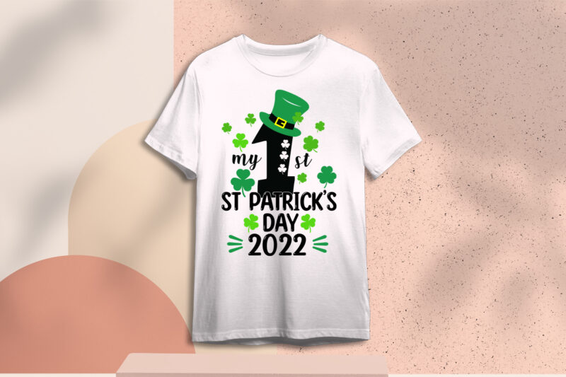 St Patricks Day My 1st 2022 image Three Leaf Clover Diy Crafts Svg Files For Cricut, Silhouette Sublimation Files