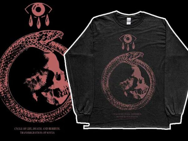 Alternative grunge goth punk gothic streetwear aesthetic tshirt design artwork