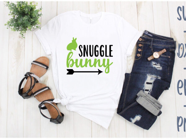 Snuggle bunny t shirt template vector