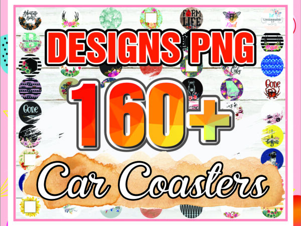 1a 160+ designs car coasters png, car coaster designs, coaster png designs for sublimation, sublimation digital downloads 742328913