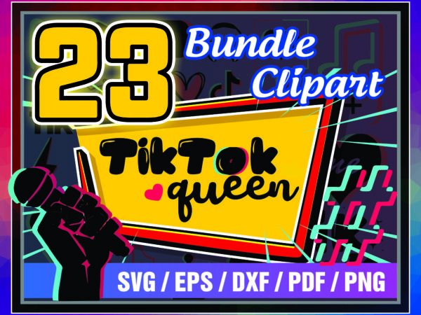 1a 23 tiktok bundle clipart, tiktok queen svg, tiktok logo svg, tiktok bundle, social media svg, tiktok clipart, silhouette, cricut cameo 1028607189