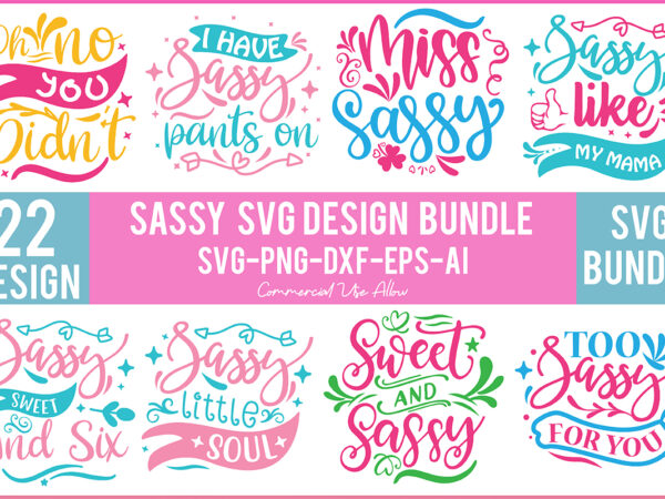 Sassy svg design bundle