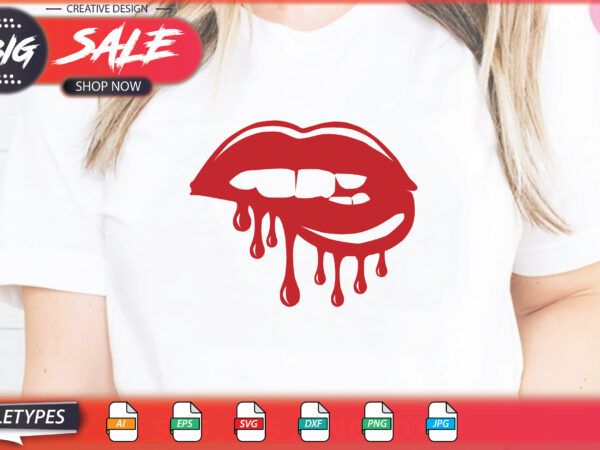 Lips sublimation svg t shirt vector graphic