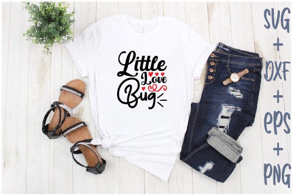 Little love bug t shirt vector graphic