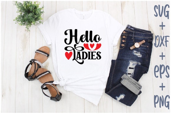 Hello ladies graphic t shirt