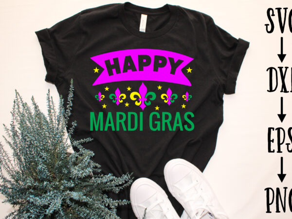 Happy mardi gras graphic t shirt