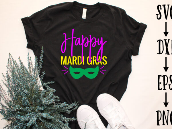 Happy mardi gras graphic t shirt