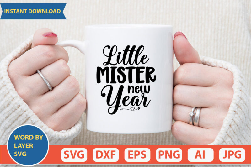 little mister new year SVG Vector for t-shirt