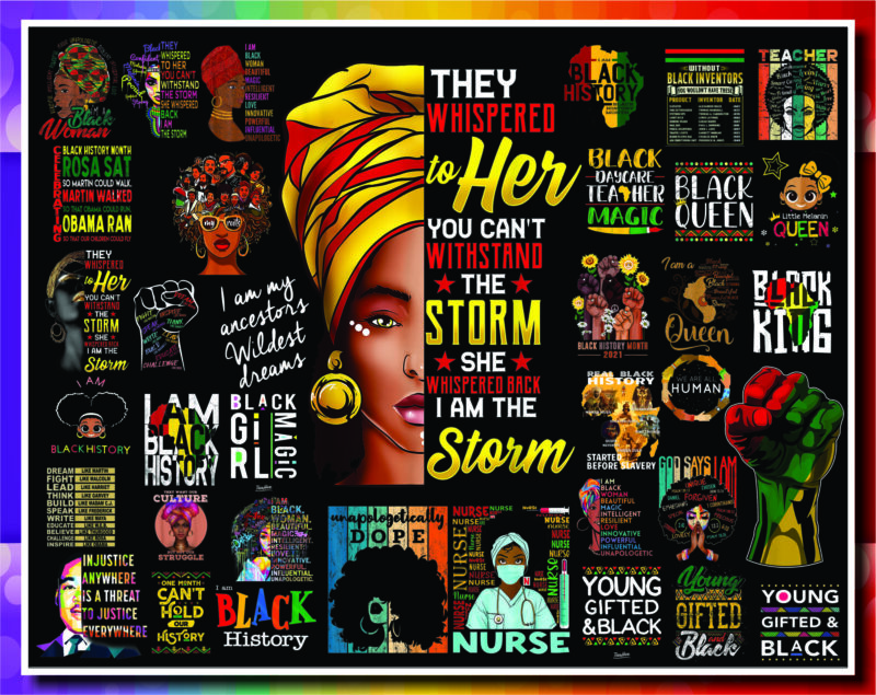 Combo 550+ PNG Bundle, Black History Month png, Black Pride png, African American png, Afro Women png, Sublimation Black History, Digital Download CB1007303136