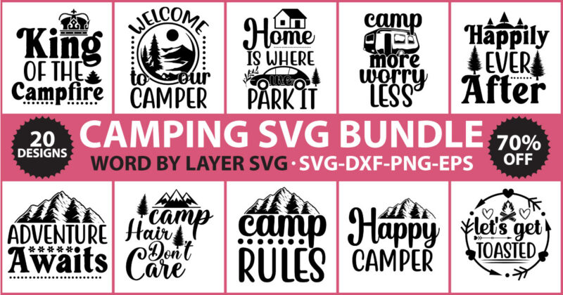 Camping SVG Bundle vol.6