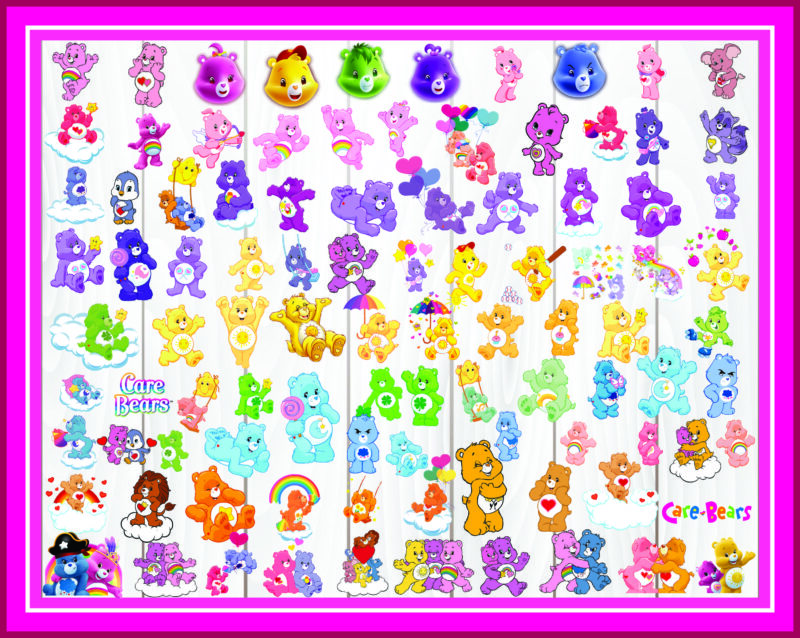 97 Care Bears ClipArt- PNG Images 300dpi Digital, Clip Art, Instant Download, Graphics Transparent Background Scrapbook 980324195