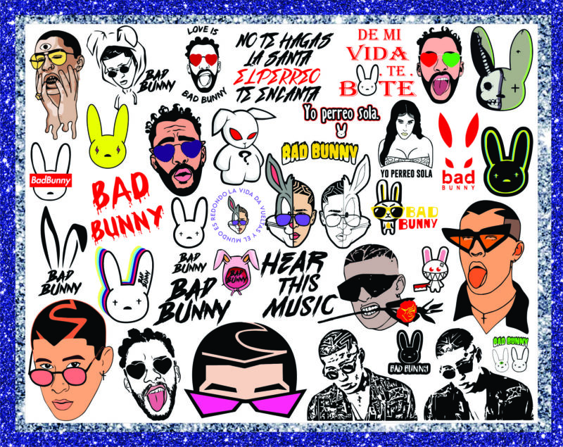 280 Bad Bunny SVG, Bad Bunny Layered SVG Files For Cricut Bundle, Bad Bunny png, Yo Perreo Sola SVG, Cricut File, Clipart, Digital Download 1016258961