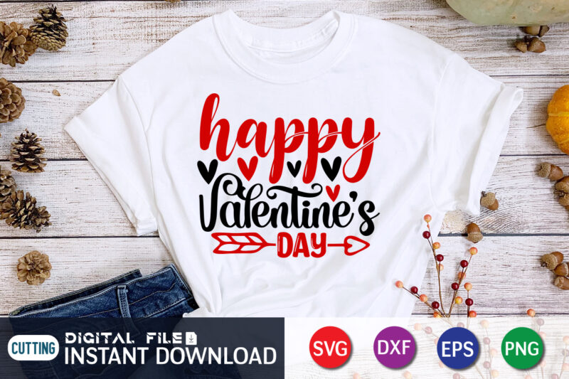 Happy valentine Day T Shirt , Happy Valentine Shirt print template, Heart sign vector, cute Heart vector, typography design for 14 February