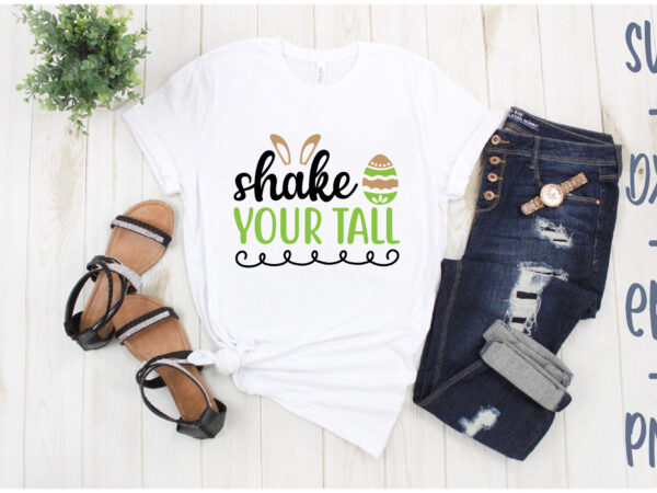 Shake your tall t shirt template vector