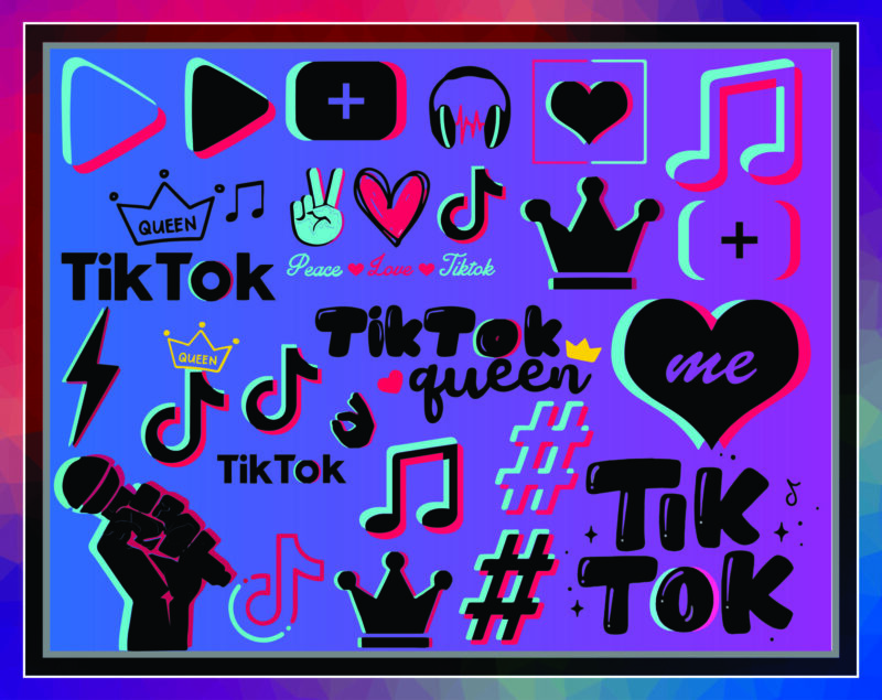 23 TIKTOK Bundle Clipart, Tiktok Queen SVg, Tiktok Logo SVG, Tiktok Bundle, Social Media SVG, Tiktok Clipart, Silhouette, Cricut Cameo 1028607189