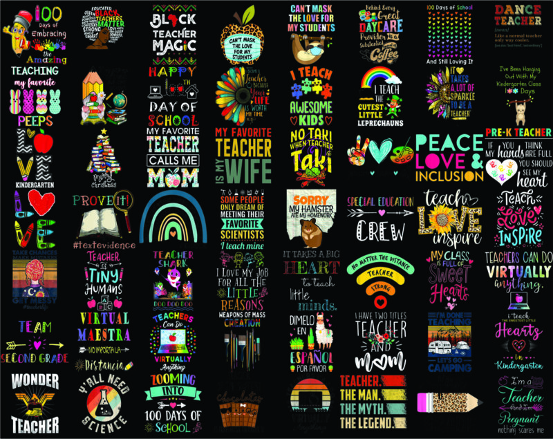 1a 69+ Teacher PNG Bundle, 100 Days Of School PNG, Peace Love Art File, Virtual Teacher, Black Teacher Matter, Love Teacher png 924515560