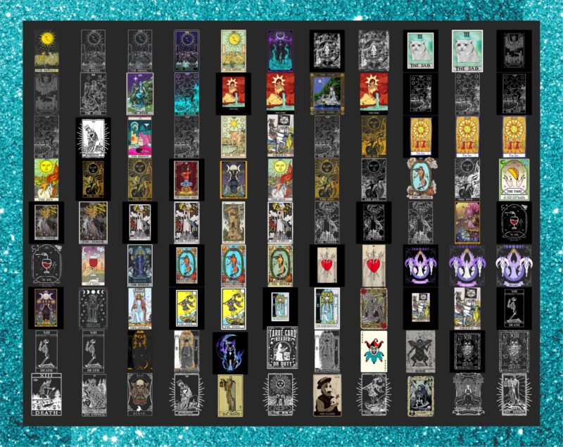 Combo 400 Tarot Cart PNG Bundle, Tarot Art Png For Cricut, Magical tarot cart, Files for Cricut, Tarot Vector, Digital Download CB1035911131