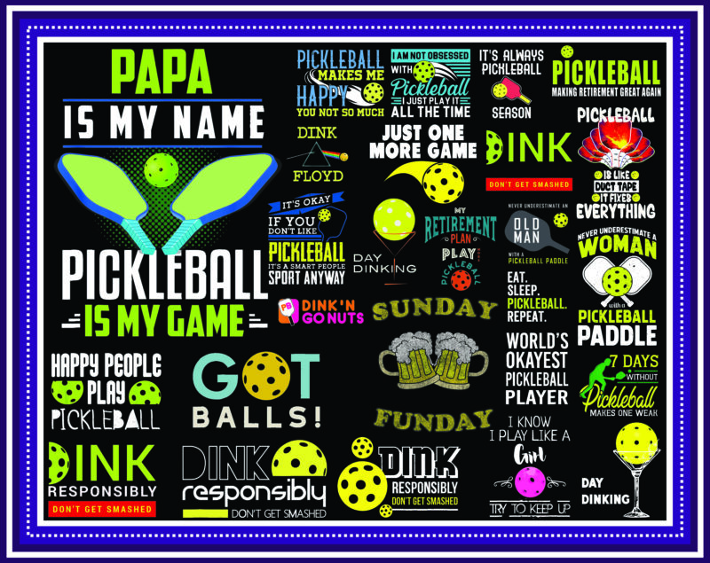 25 Pickleball Day Png Bundle, Life Is A Game Png, Sports & Activity png, Tennis Design, Vintage Pickleball, World Pickleball Federation Png 970254156