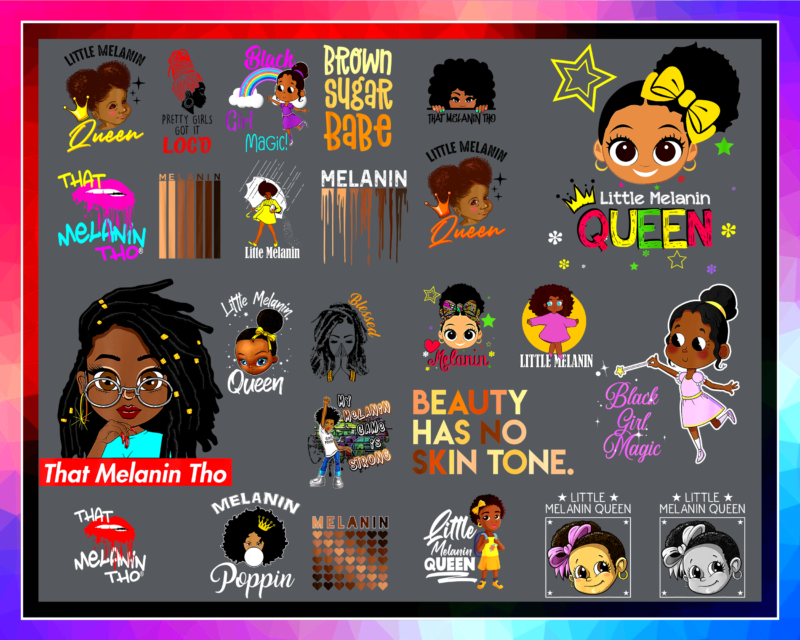 Combo 350+ Melanin Png, Black Queen Bundle Png, Afro Woman Clipart, Black Girl Magic, Birthday Melanin, Afro Lady Png, Instant Download CB991235522