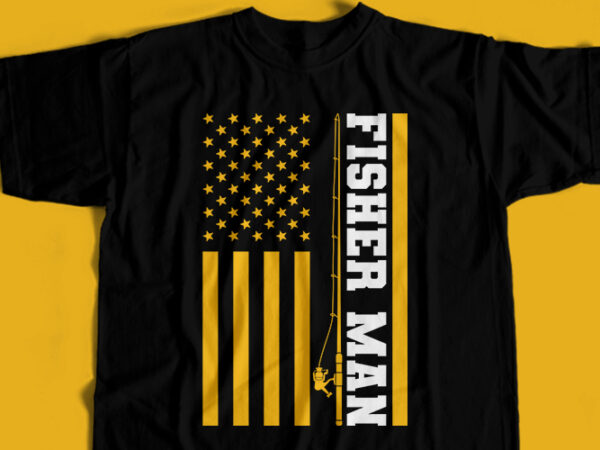 Fisher man t-shirt design for commercial user