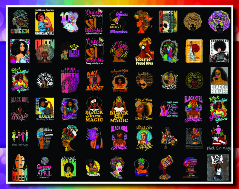 Combo 170 FIle Black Queen Bundle Png, Afro Woman Clipart, Black Girl Magic, Birthday, Afro Lady, Black Melanin, Digital Downloads 979478117