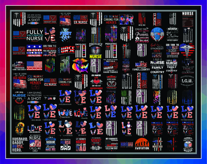 550 Nurse patriotic PNG Bundle, Nurse Patriotic American, All American Nurse, Nurse 4th of July Png, Nurse Png, Gift For Nurse 1019905207