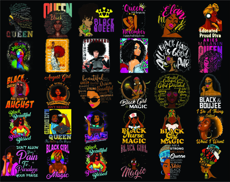 Bundle 307+ Afro Women png, Afro Girl png, Black Women Strong PNG, Black Queen Bundle, Black Girl, Black Queen PNG, Sublimation Digital 907712211