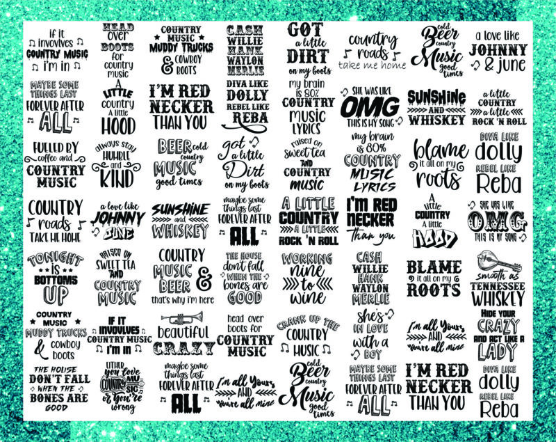 Bundle 100 Country Music SVG/PNG Files For Cricut, Country Music svg, Music svg Bundle, Music svg Shirt, Music Lovers svg, Instant Download 1015565186