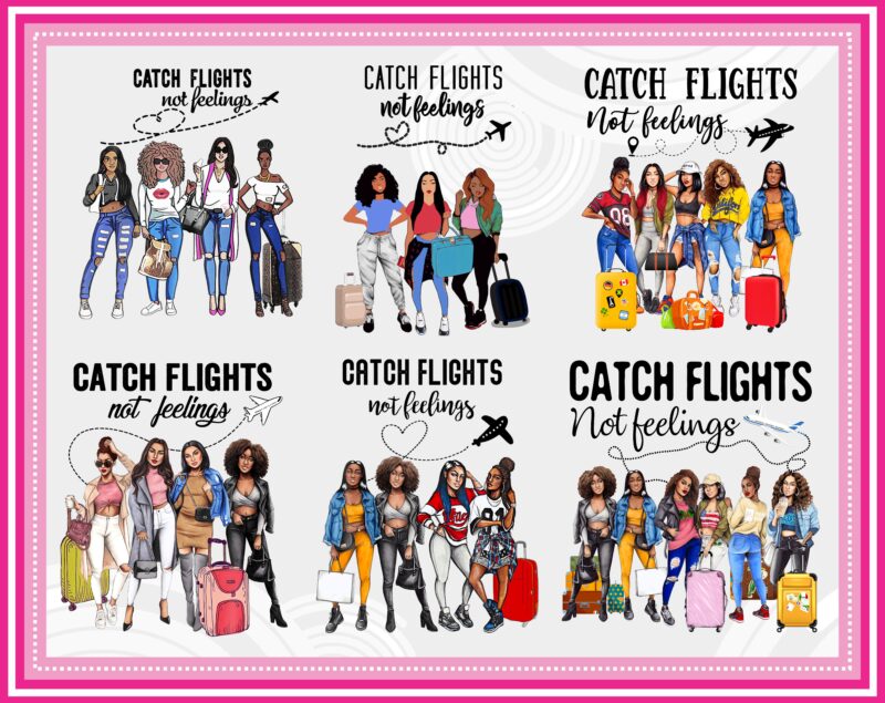 Combo 200+ Catch Flights PNG Bundle, African American Women Png, Black Queen Png, Black Women Png, Black Women Strong Png, Instant download CB1009603632