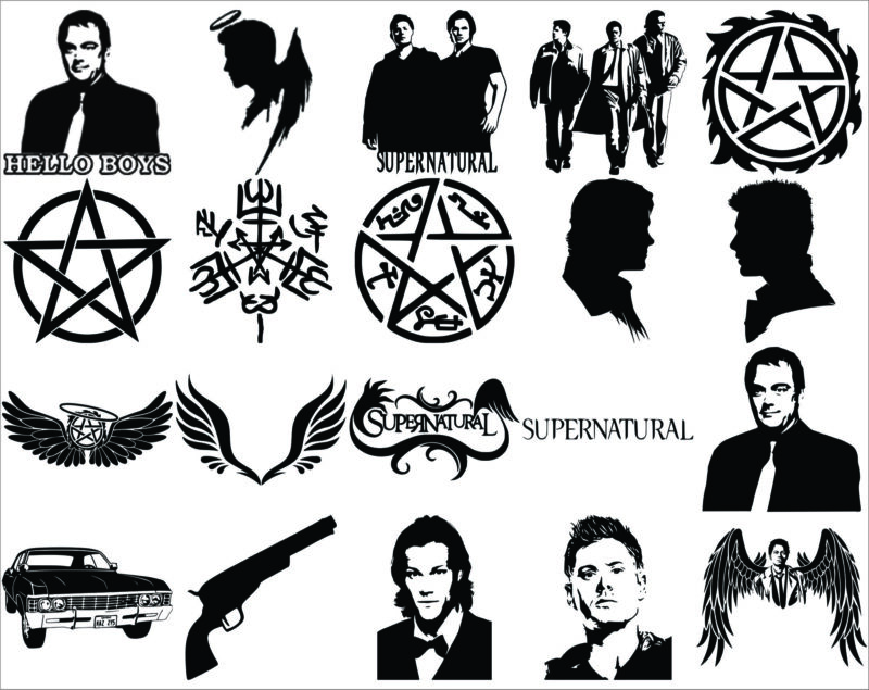 Bunde 79 Supernatural svg, Supernatural svg png dxf, Supernatural svg cut fies, Supernatural Cipart, MusicArtStore Digital Download 1012451705