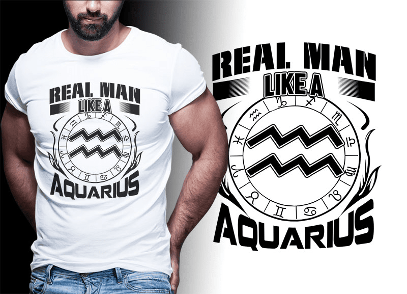 12 zodiac WHITE tshirt designs bundle part# 27 on