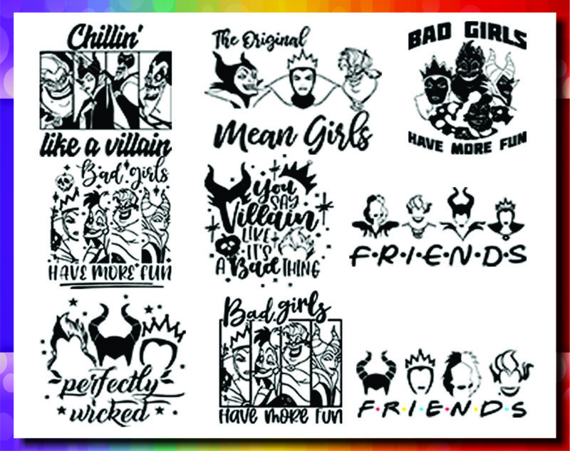 Bundle 29 Bad Girl Png, SVG, Cut file, Clipart, Cricut Cameo, Silhouette, Vector, Eps, Pdf, Dxf, Bad Girls Have More Fun, Instant Download 1036504369