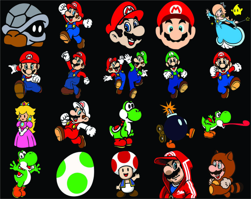 105+ Super Mario SVG PNG DXF Bundle, Super Mario Svg, Super Mario Alphabet, Peach Princess, Koopa Troopa, Goomba Svg, Super Mario World Svg 926322408