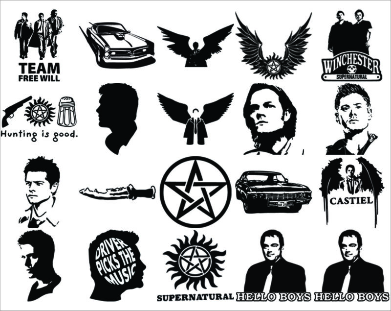 Bunde 79 Supernatural svg, Supernatural svg png dxf, Supernatural svg cut fies, Supernatural Cipart, MusicArtStore Digital Download 1012451705