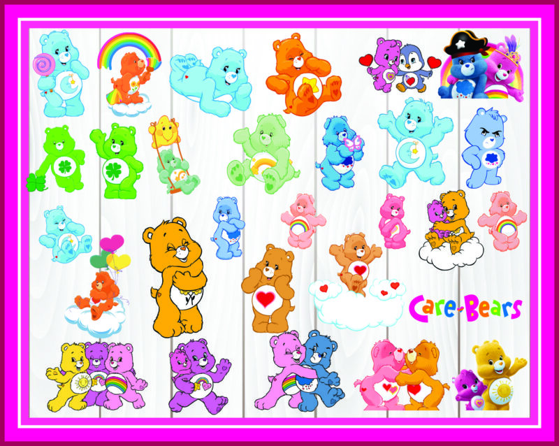 97 Care Bears ClipArt- PNG Images 300dpi Digital, Clip Art, Instant Download, Graphics Transparent Background Scrapbook 980324195