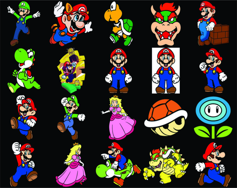 105+ Super Mario SVG PNG DXF Bundle, Super Mario Svg, Super Mario Alphabet, Peach Princess, Koopa Troopa, Goomba Svg, Super Mario World Svg 926322408